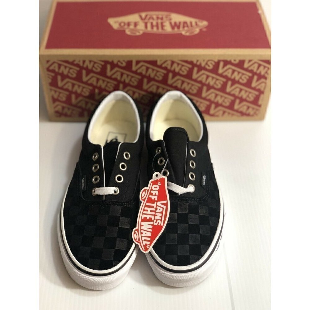 Vans Era (Deboss Checkerboard) Black White Shoes - Picture 6 of 10